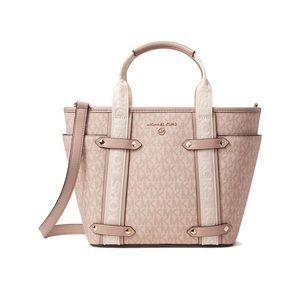 Michael kors maeve Convertable Open Tote 2 way bag pink NWT